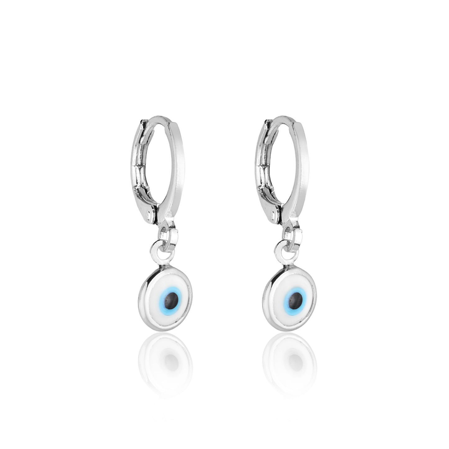 Greek Eye Hoop Earrings Small Silver House12