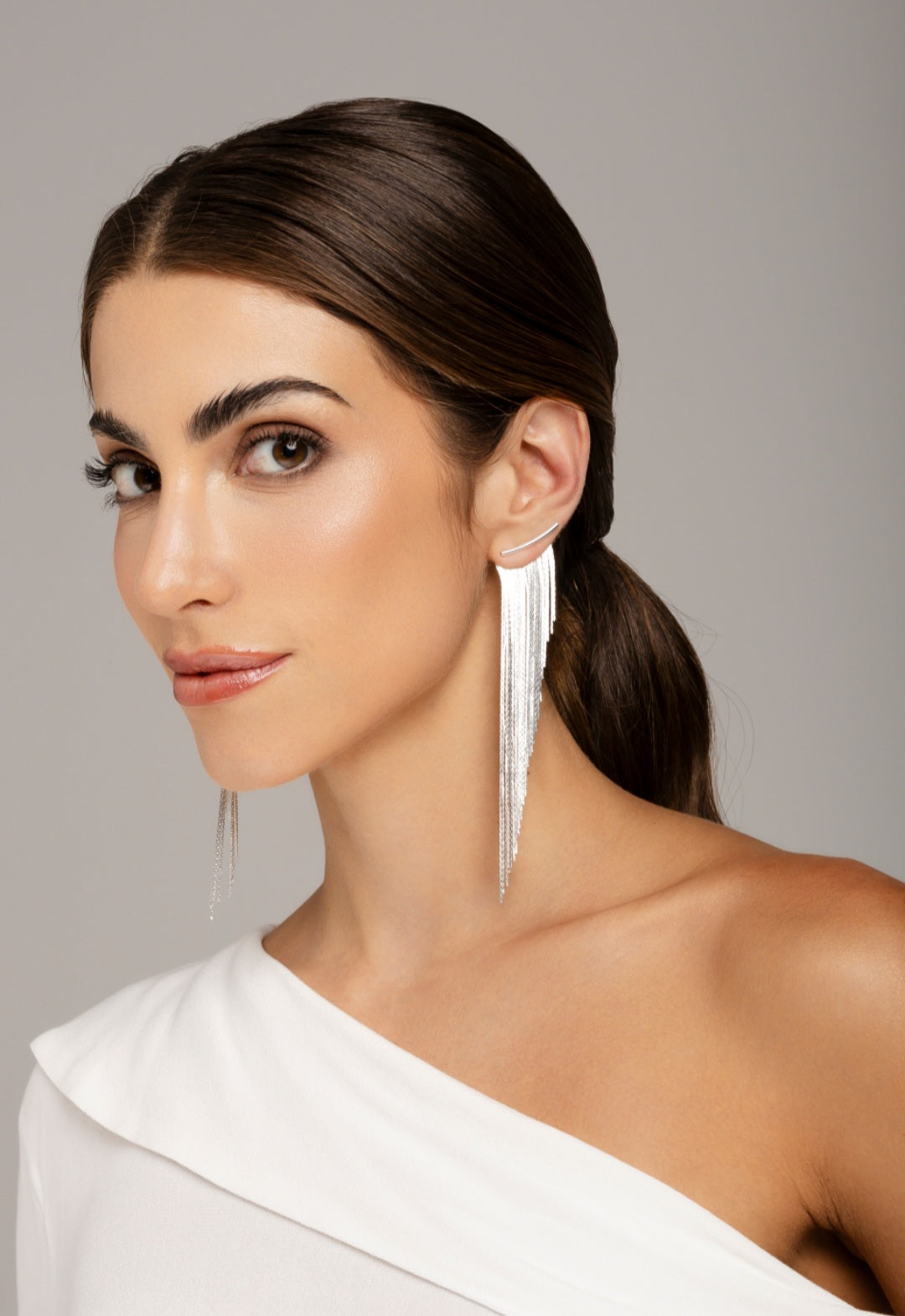 SILVER STATEMENT EARRINGS