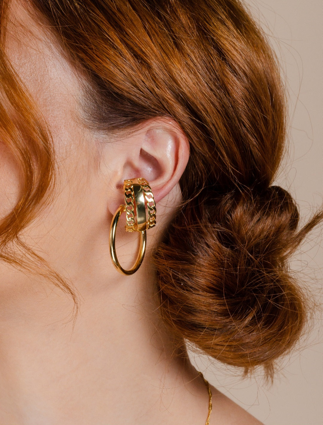 Simple Hoop Earrings Gold House12