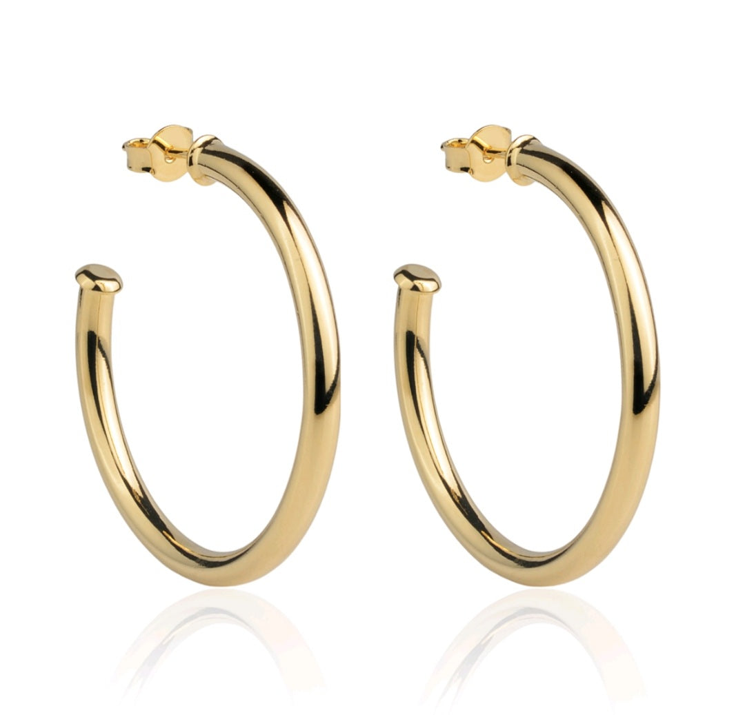 Simple Hoop Earrings Gold