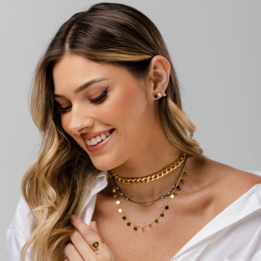 Choker chain necklace deals gold